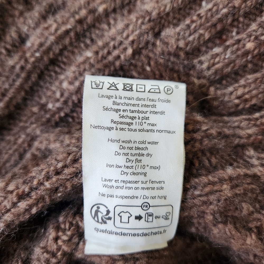 NWT Sezane Andina Sweater Sezane Cardigan Chunky Cable Knit Braided Knit Jumper - Picture 11 of 16